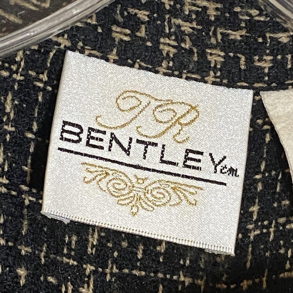 Vintage Bentley‎ Blazer Juniors 9/10 Blue Check Acrylic One Button Made USA 90s - Picture 12 of 16